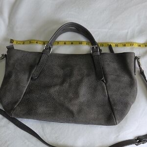 Clarks Gray Leather Satchel Handbag